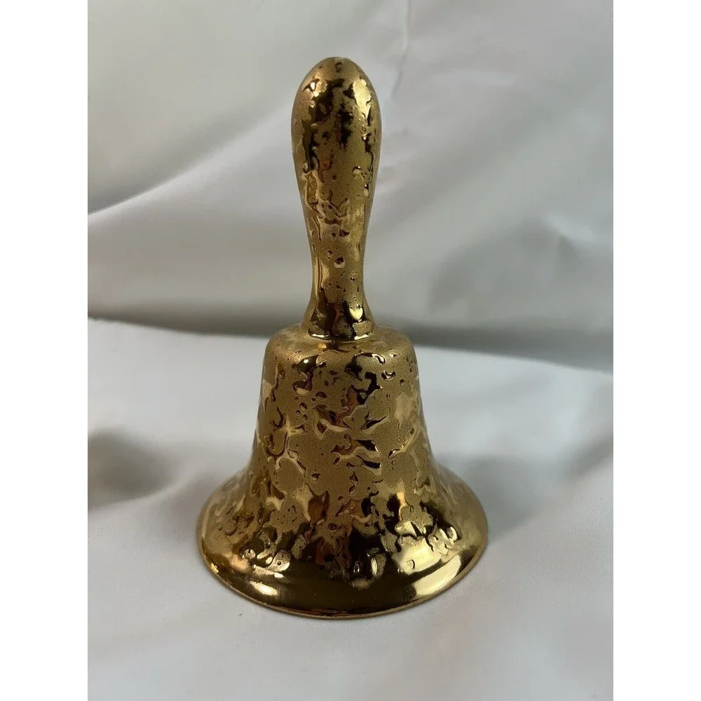 Set‎ of 3 Dixon Art Studios 22 kt. Weeping Gold Candle Holder Salt Shaker Bell